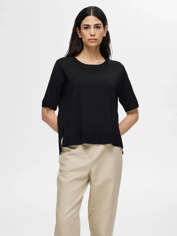 SELECTED ENKEL - T-SHIRT Black Store