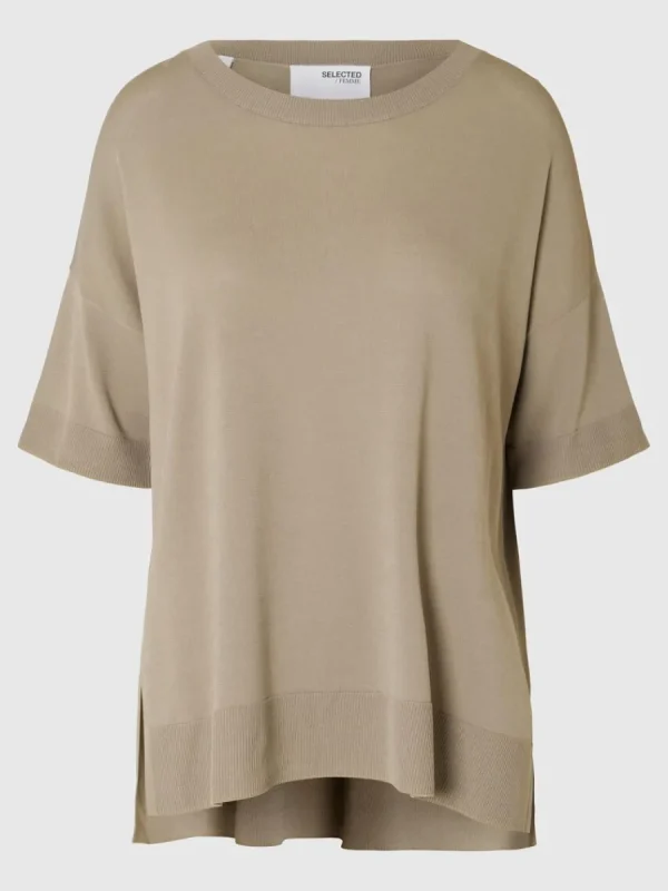 SELECTED ENKEL - T-SHIRT Brown New