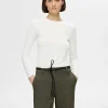 SELECTED ENKEL LÅNGÄRMAD T-SHIRT White Cheap