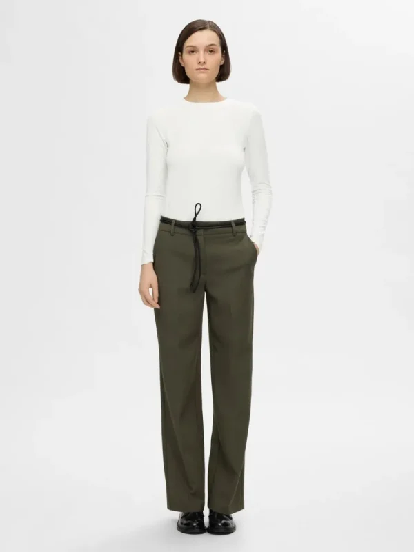 SELECTED ENKEL LÅNGÄRMAD T-SHIRT White Cheap