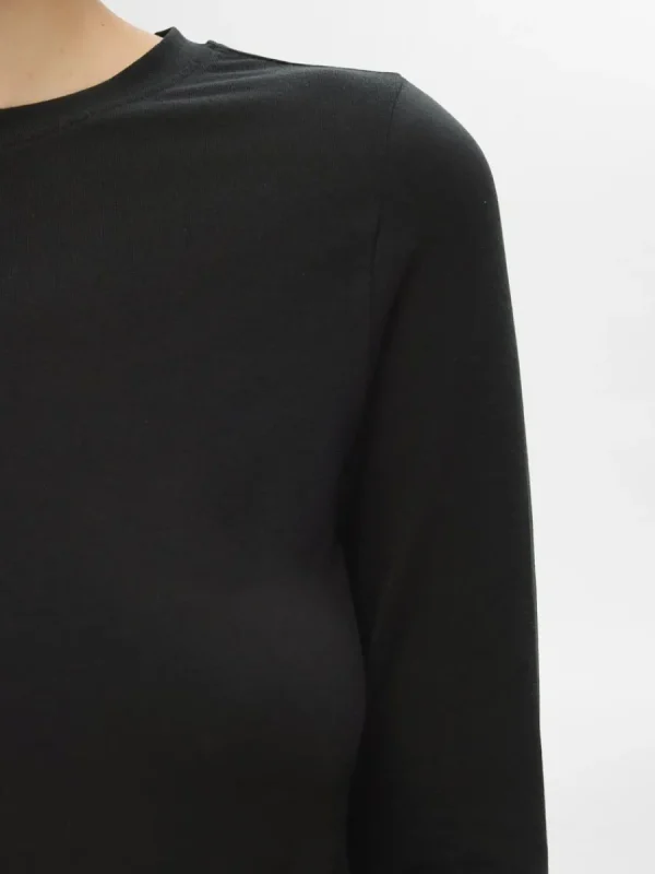 SELECTED ENKEL LÅNGÄRMAD T-SHIRT Black Clearance