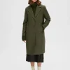 SELECTED ENKELKNÄPPT KAPPA Green Cheap