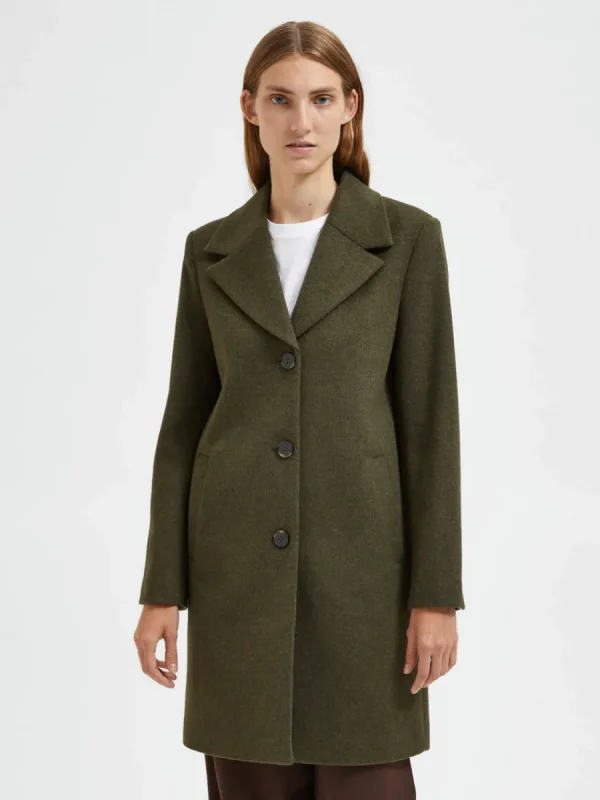 SELECTED ENKELKNÄPPT KAPPA Green New
