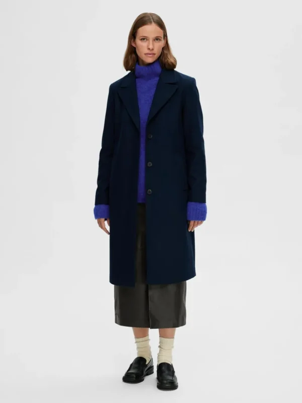 SELECTED ENKELKNÄPPT KAPPA Blue Store