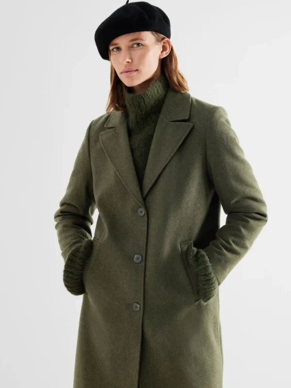SELECTED ENKELKNÄPPT KAPPA Green Cheap