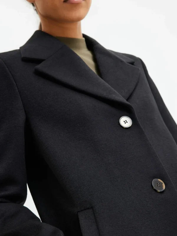 SELECTED ENKELKNÄPPT KAPPA Black Store