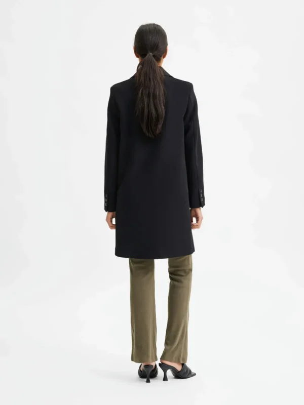 SELECTED ENKELKNÄPPT KAPPA Black Store