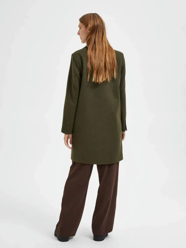 SELECTED ENKELKNÄPPT KAPPA Green New