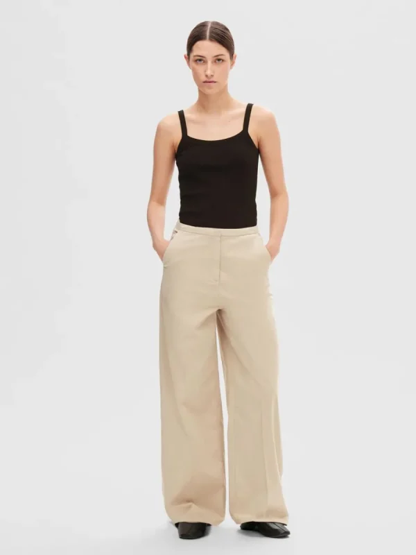 SELECTED EXTRA VIDA BEN BYXOR Beige Discount