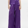 SELECTED EXTRA VIDA SATINBYXOR Purple Clearance