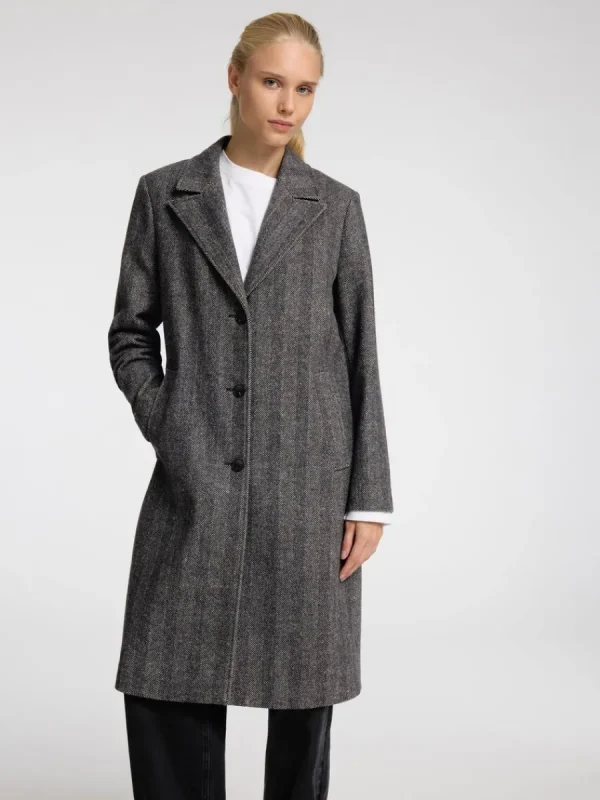 SELECTED FISKBEN LÅNG KAPPA Black Outlet