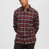 SELECTED FLANELL ÖVERSKJORTA Orange Sale