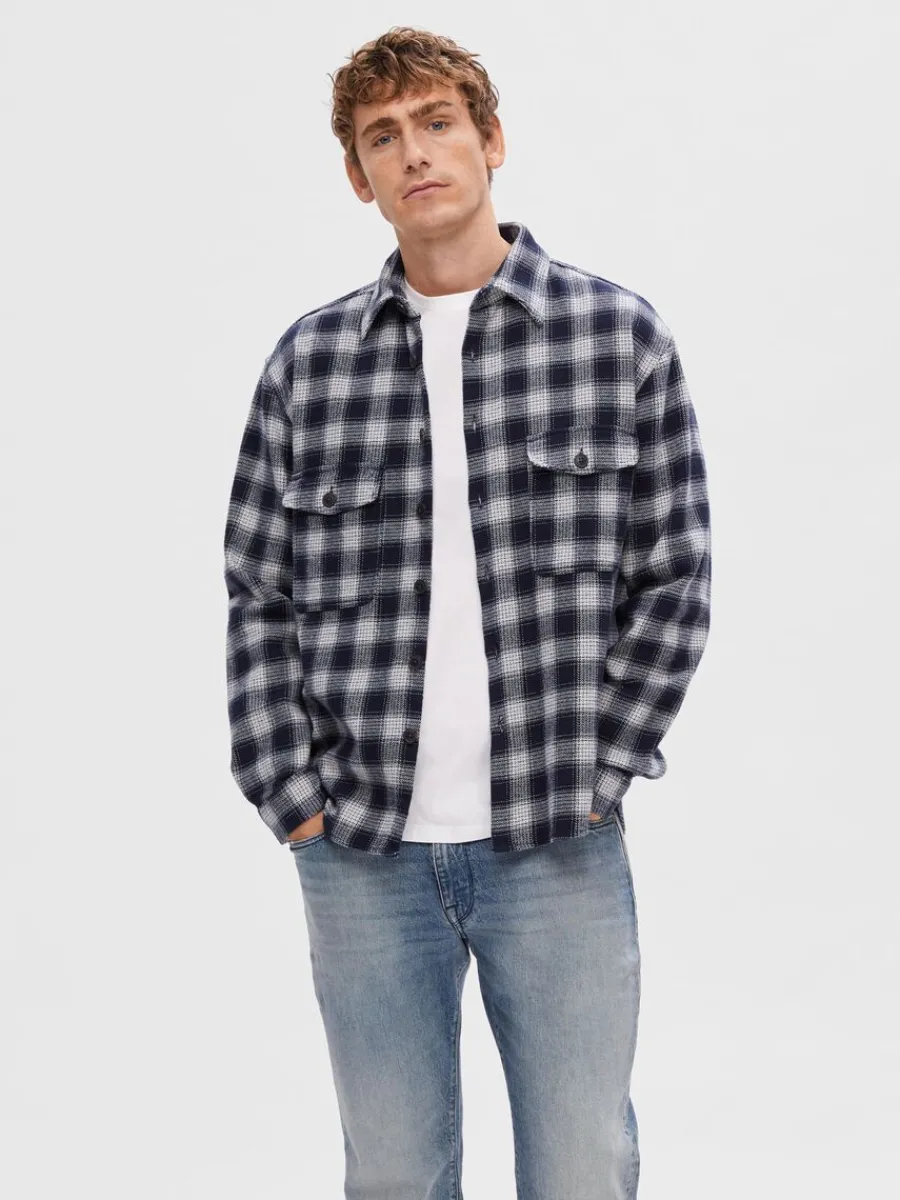 flanell_verskjorta_0-14.webp SELECTED FLANELL ÖVERSKJORTA Blue Clearance