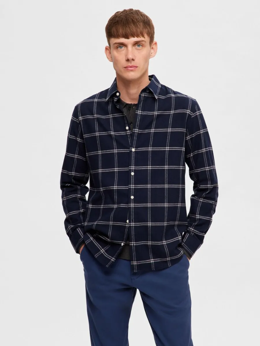 flanell_verskjorta_0-2.webp SELECTED FLANELL ÖVERSKJORTA Blue Cheap