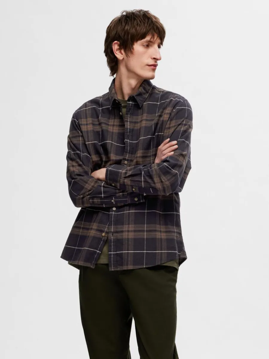 flanell_verskjorta_0-6.webp SELECTED FLANELL ÖVERSKJORTA Brown Cheap