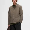SELECTED FLANELL ÖVERSKJORTA Brown Hot