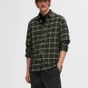SELECTED FLANELL ÖVERSKJORTA Green Outlet