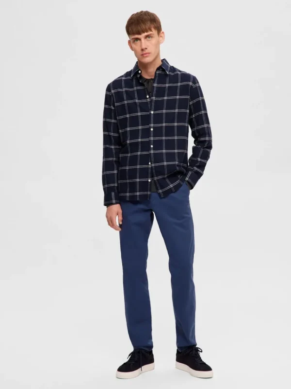 SELECTED FLANELL ÖVERSKJORTA Blue Cheap