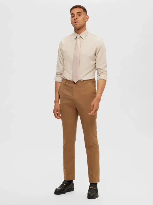 SELECTED FLANELL ÖVERSKJORTA Beige Store