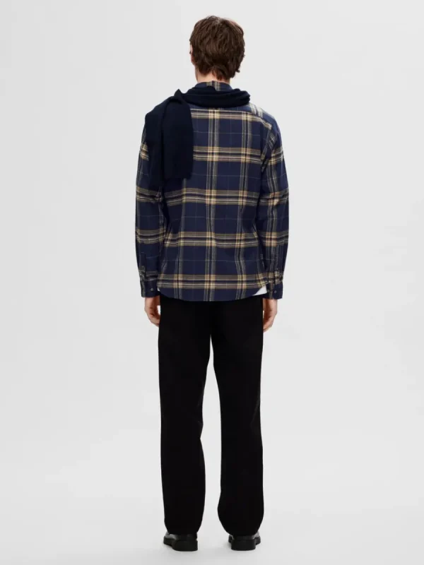 SELECTED FLANELL ÖVERSKJORTA Blue Cheap