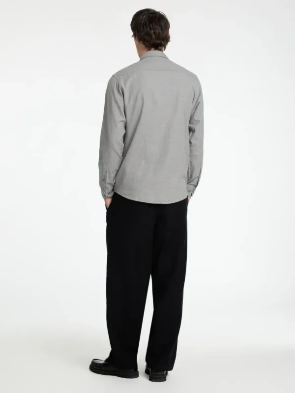 SELECTED FLANELL ÖVERSKJORTA Grey Best