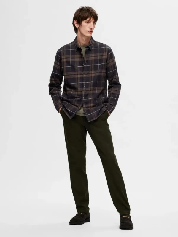 SELECTED FLANELL ÖVERSKJORTA Brown Cheap