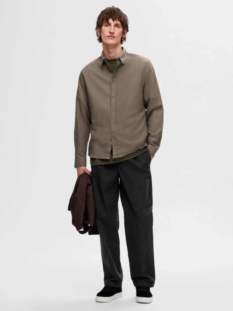 flanell_verskjorta_2-8.webp SELECTED FLANELL ÖVERSKJORTA Brown Hot
