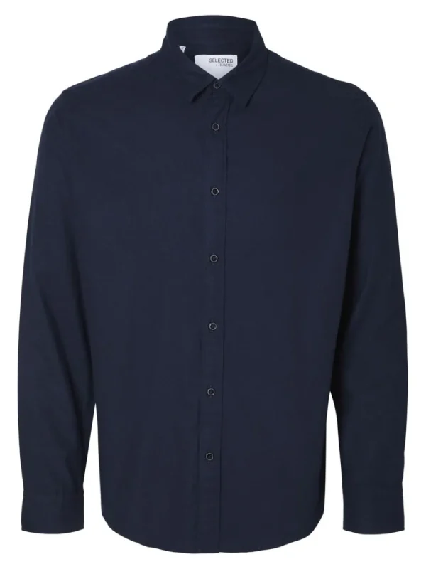 SELECTED FLANELL ÖVERSKJORTA Blue Shop