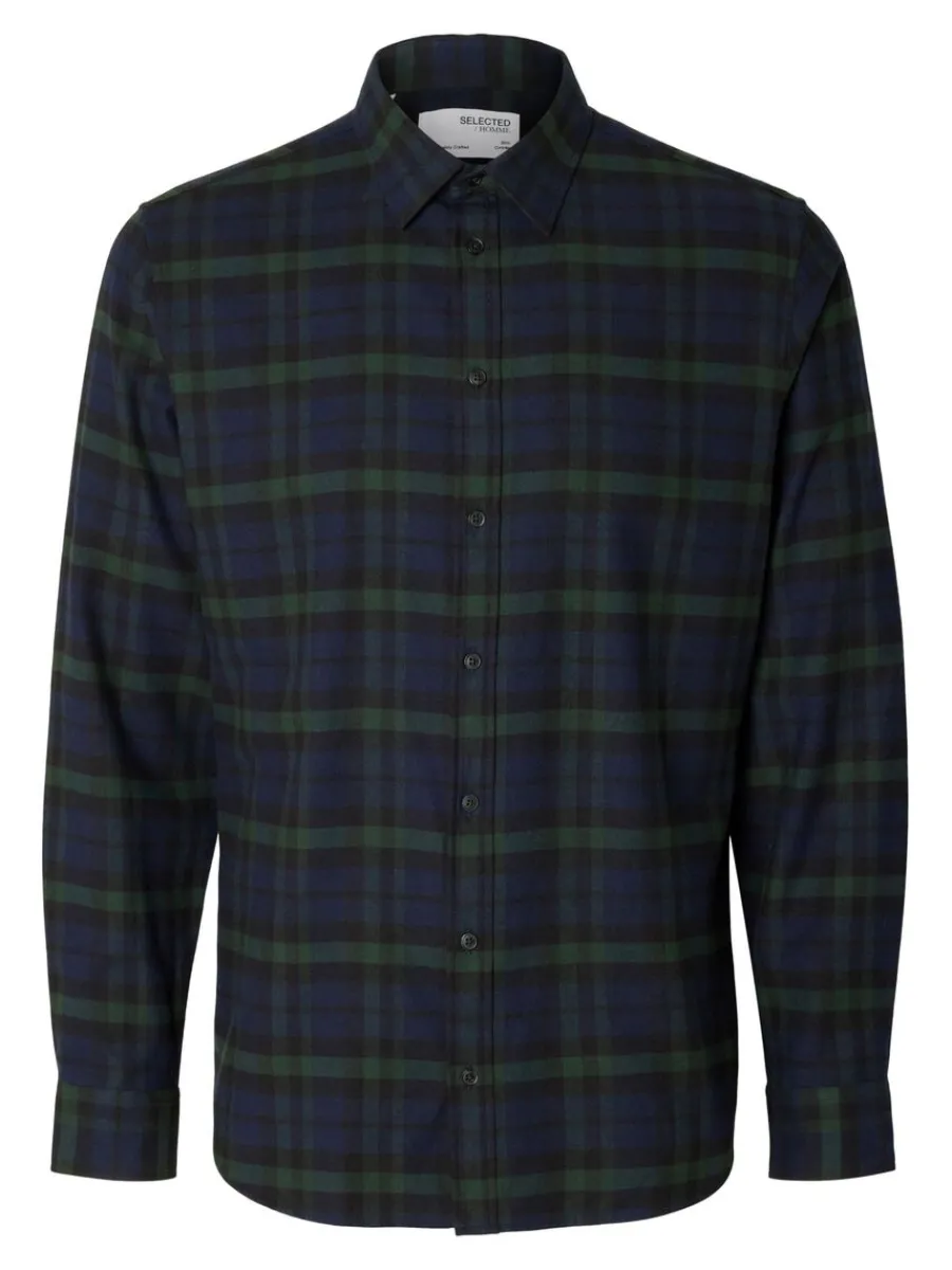 flanell_verskjorta_3-10.webp SELECTED FLANELL ÖVERSKJORTA Blue Clearance