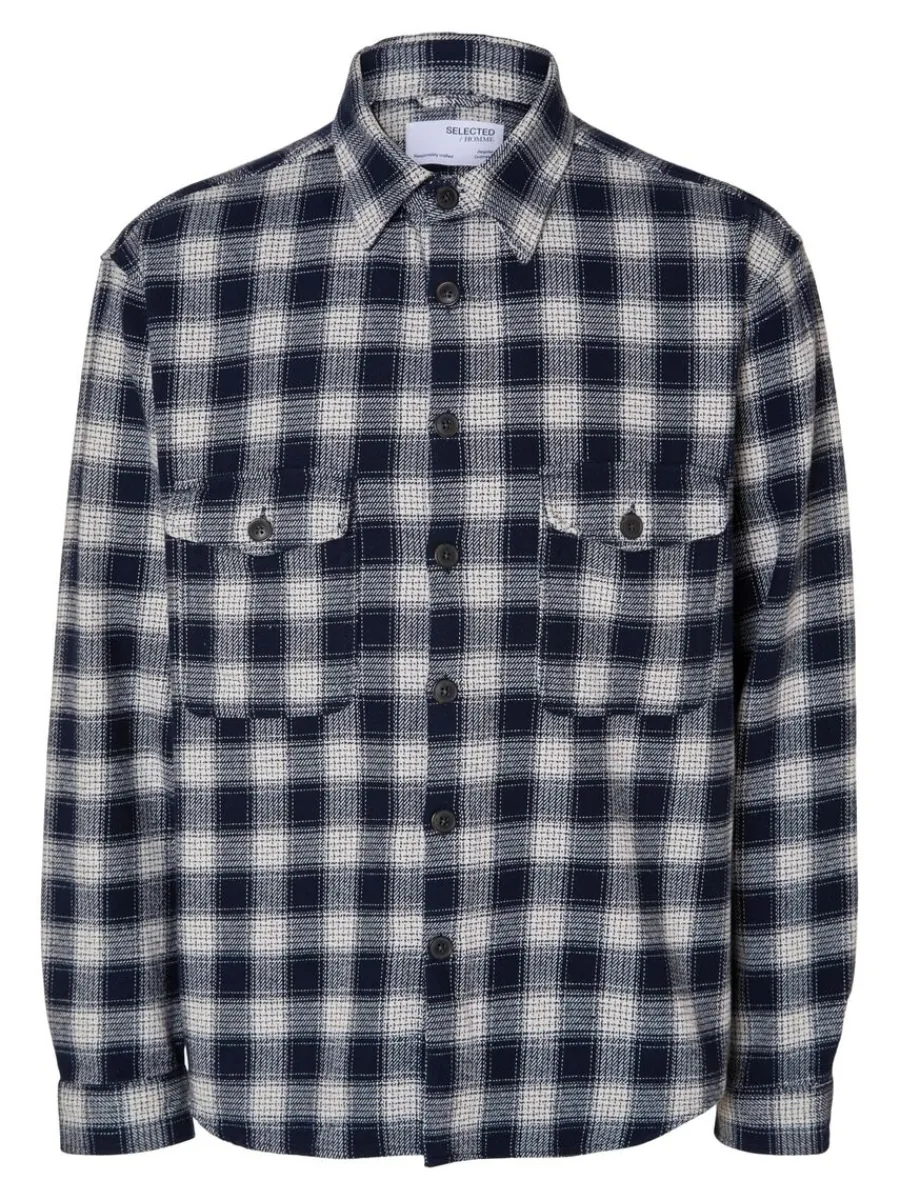 flanell_verskjorta_3-14.webp SELECTED FLANELL ÖVERSKJORTA Blue Clearance