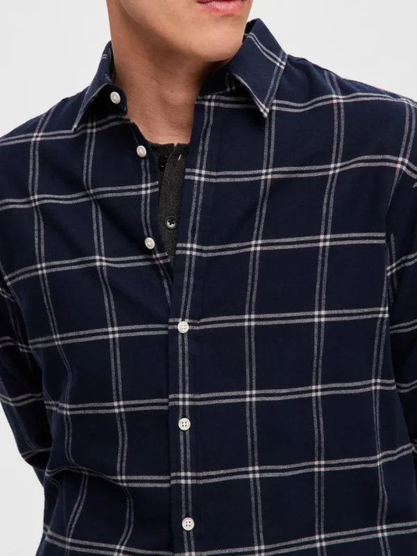 SELECTED FLANELL ÖVERSKJORTA Blue Cheap
