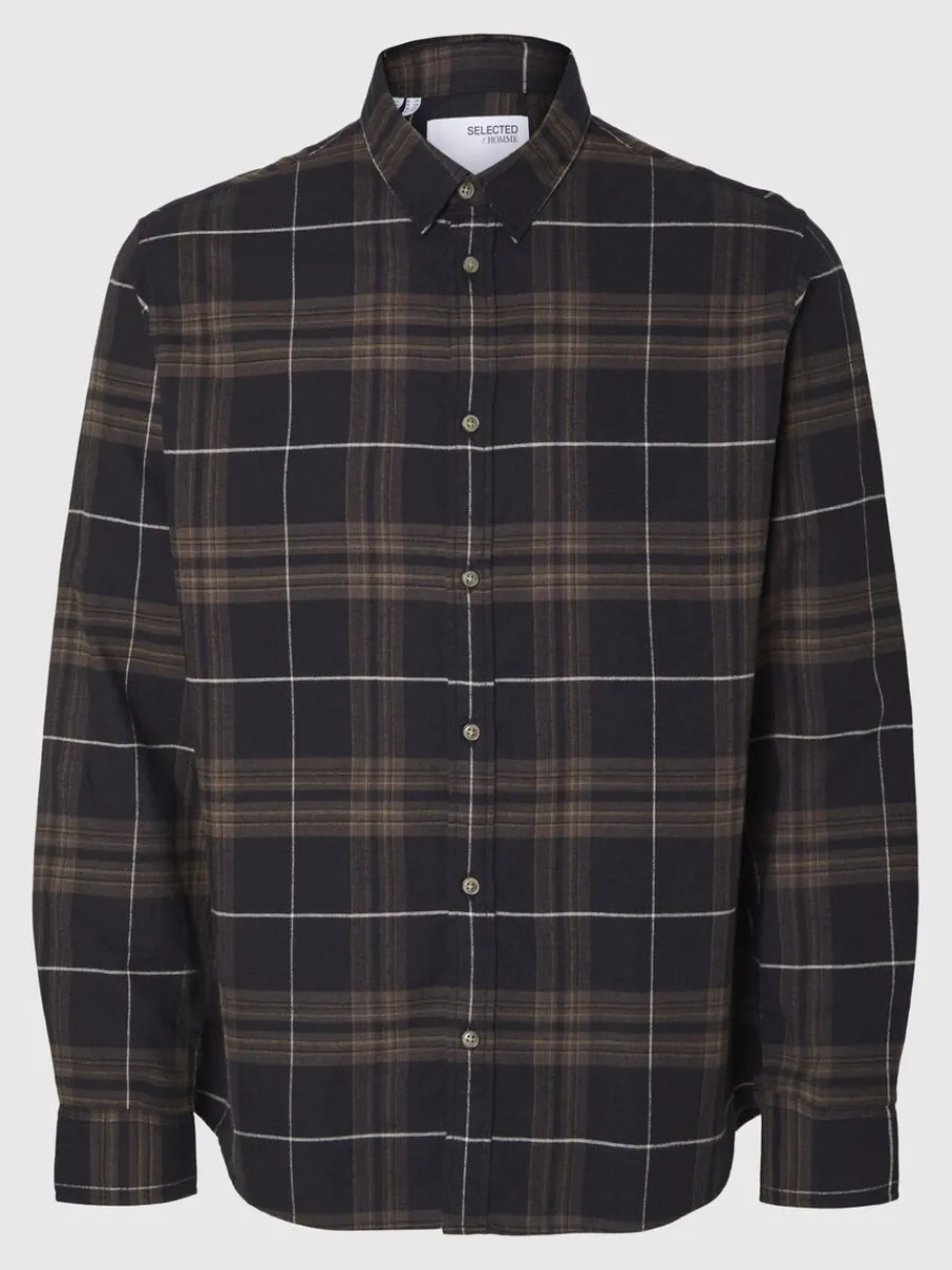 flanell_verskjorta_4-6.webp SELECTED FLANELL ÖVERSKJORTA Brown Cheap