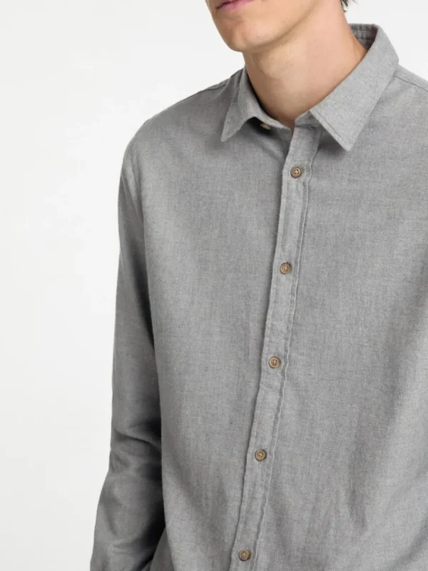 SELECTED FLANELL ÖVERSKJORTA Grey Best