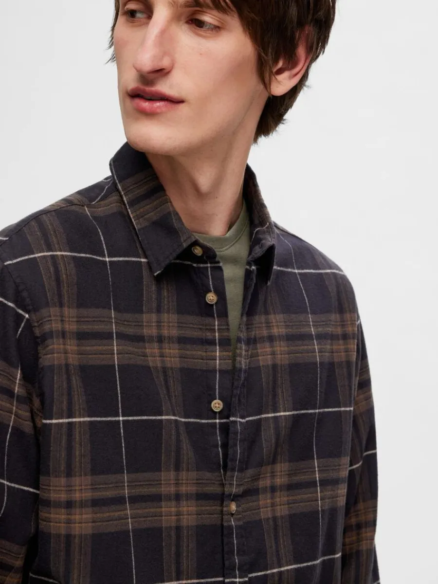flanell_verskjorta_5-5.webp SELECTED FLANELL ÖVERSKJORTA Brown Cheap