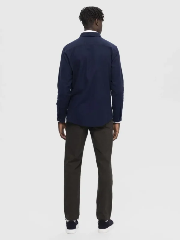 SELECTED FLANELL ÖVERSKJORTA Blue Shop