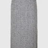 SELECTED FLÄTSTICKNING MIDIKJOL Grey Fashion