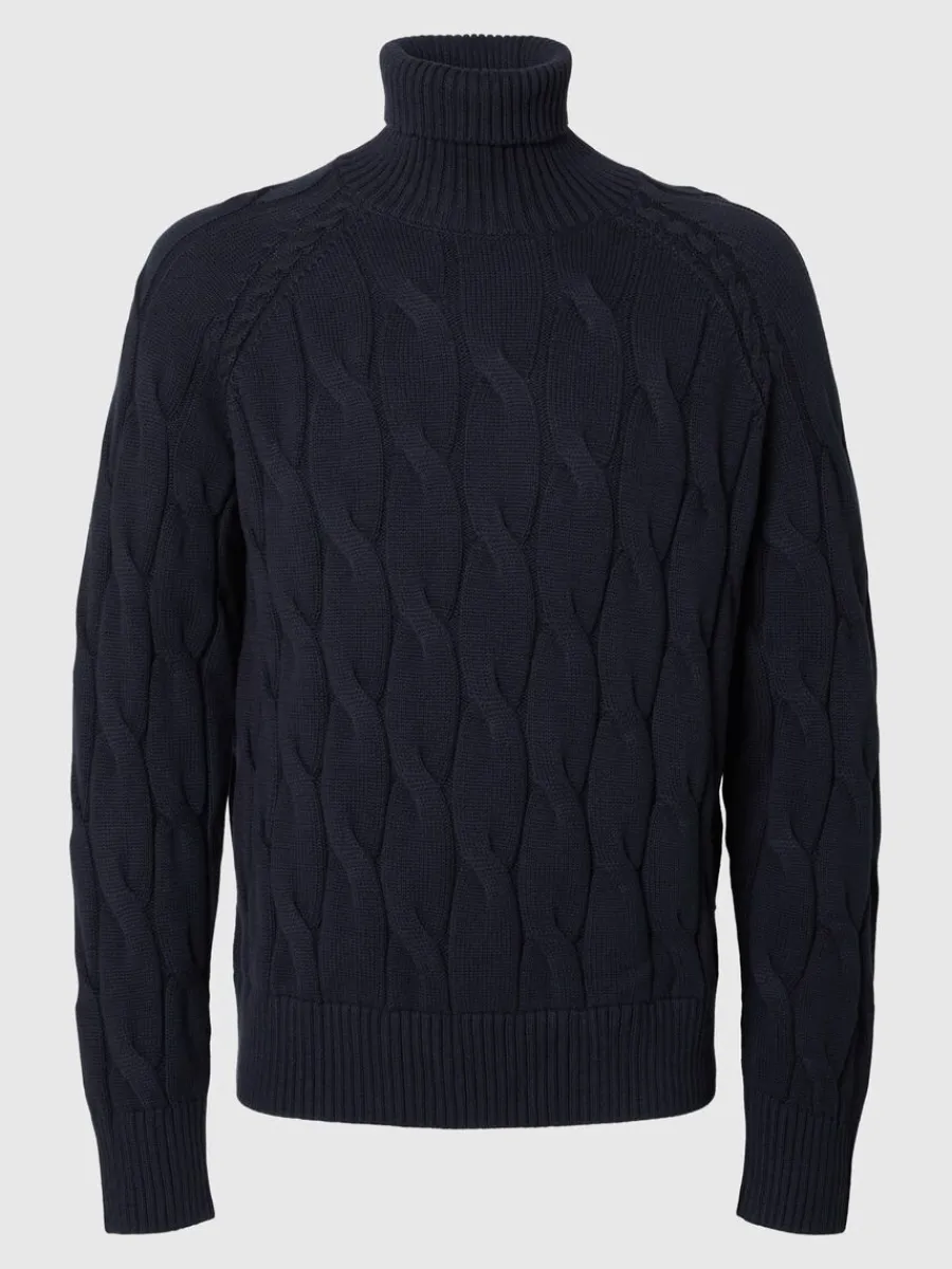 fltstickning_polotrja_0.webp SELECTED FLÄTSTICKNING POLOTRÖJA Blue Best Sale