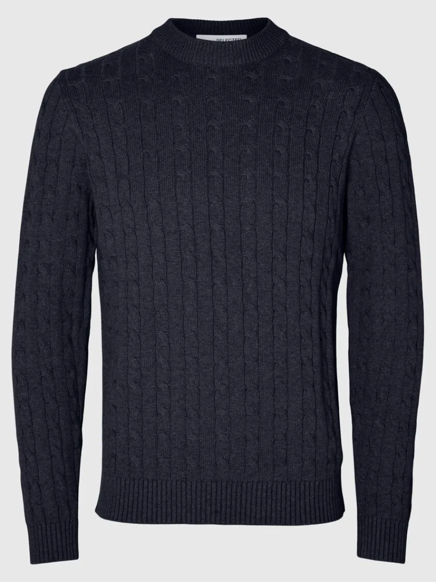 fltstickning_stickad_trja_4-2.webp SELECTED FLÄTSTICKNING STICKAD TRÖJA Blue Fashion