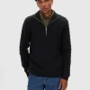 SELECTED FLÄTSTICKNING TRÖJA Black Cheap
