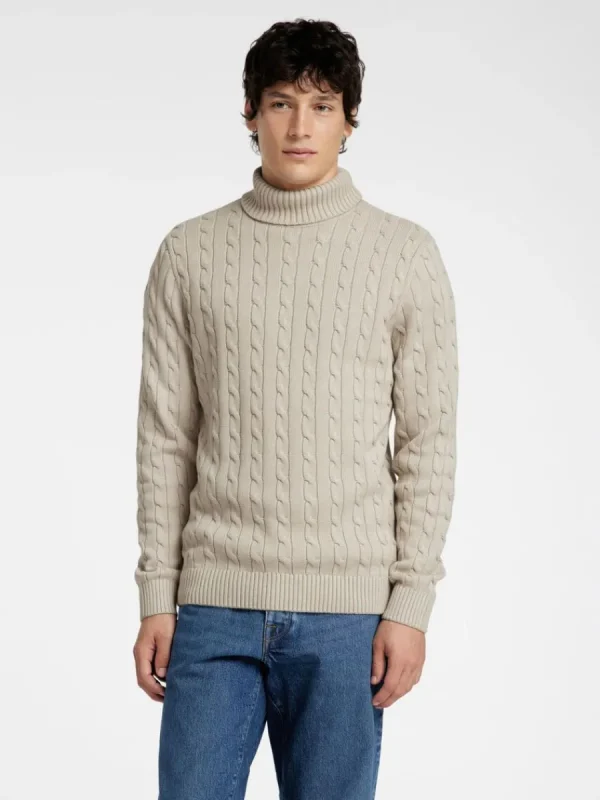 SELECTED FLÄTSTICKNING TRÖJA Beige Fashion