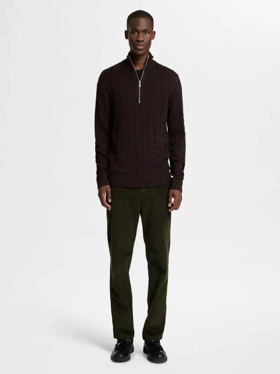 fltstickning_trja_1-10.webp SELECTED FLÄTSTICKNING TRÖJA Brown Fashion
