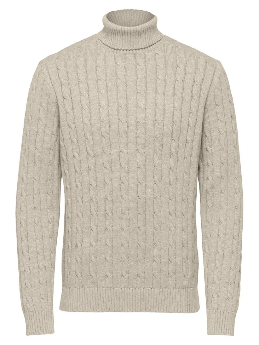 fltstickning_trja_4-7.webp SELECTED FLÄTSTICKNING TRÖJA Beige Fashion