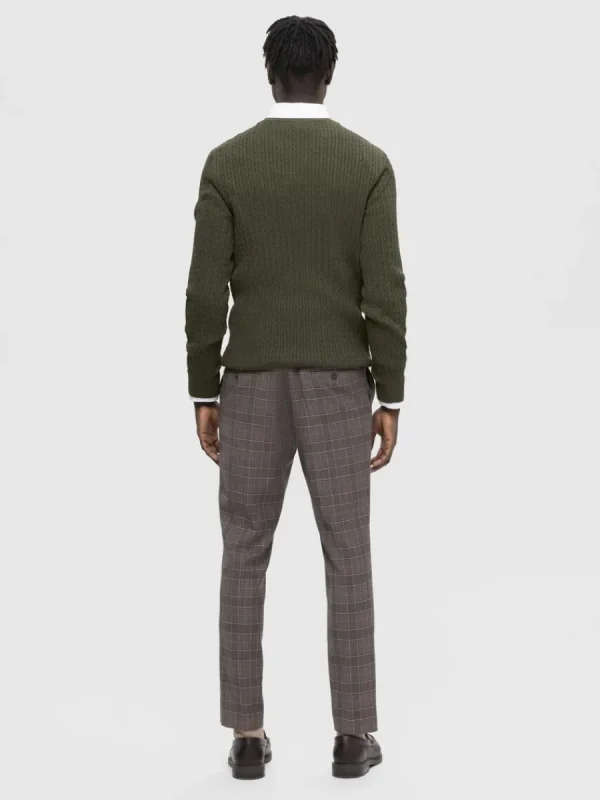 SELECTED FLÄTSTICKNING TRÖJA Green Best Sale