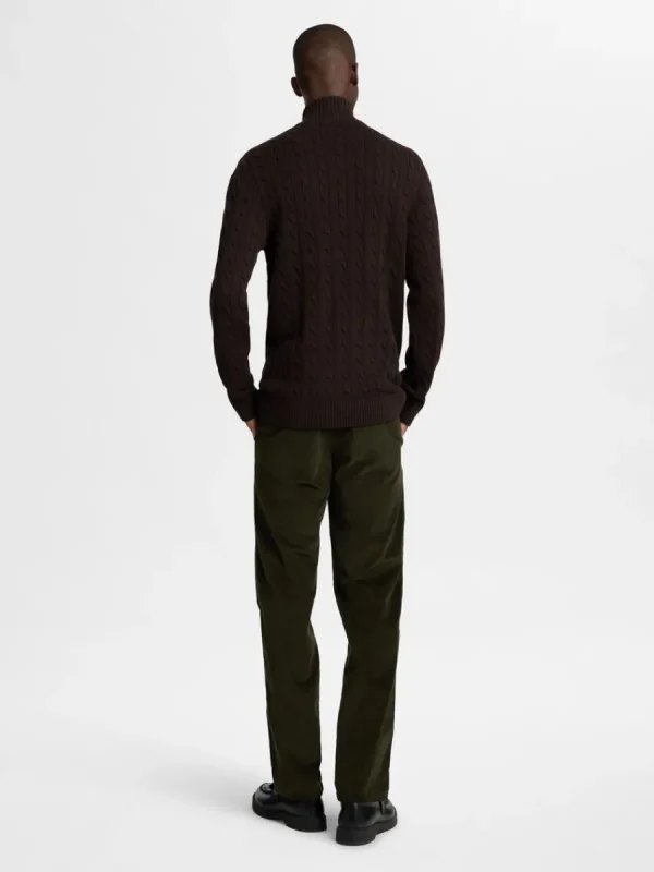 SELECTED FLÄTSTICKNING TRÖJA Brown Fashion