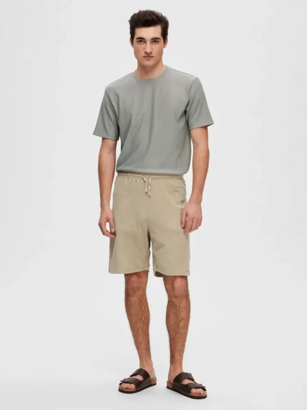 SELECTED FROTTÉTYG SHORTS Beige Discount