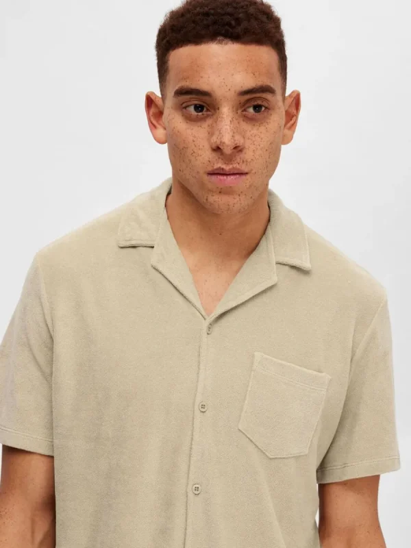 SELECTED FROTTÉTYG SKJORTA Beige Outlet