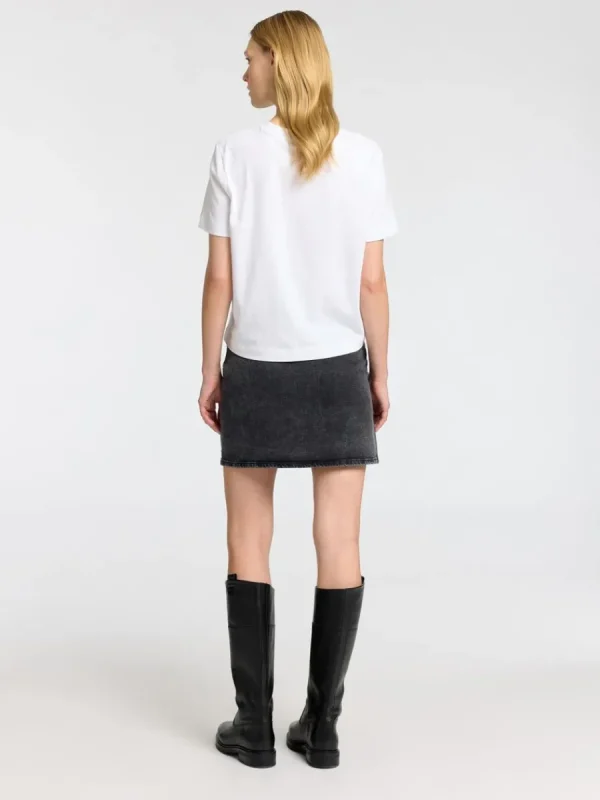 SELECTED GLANSIG JEANSKJOL Black Fashion