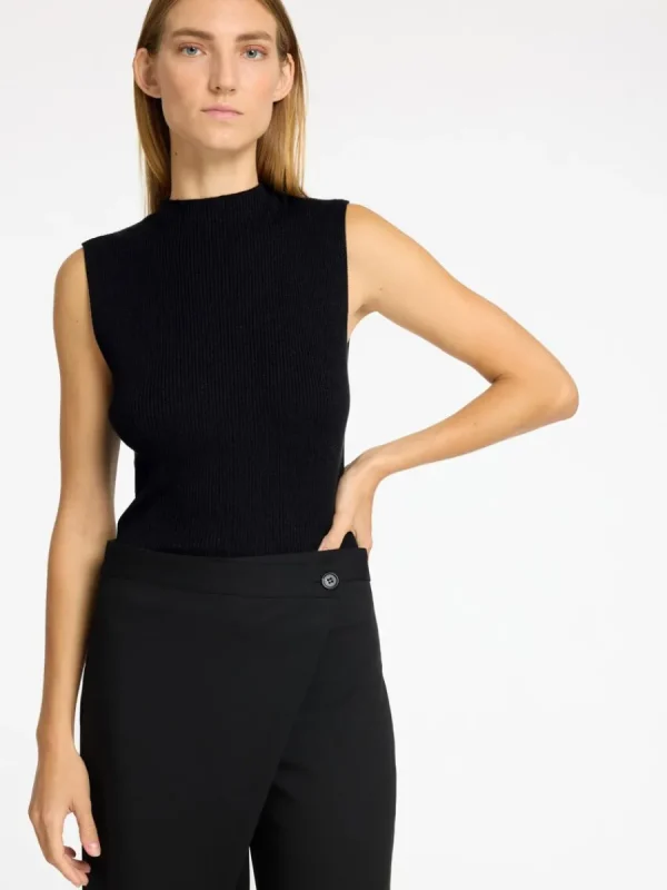 SELECTED GLITTER ÄRMLÖS TOPP Black Cheap