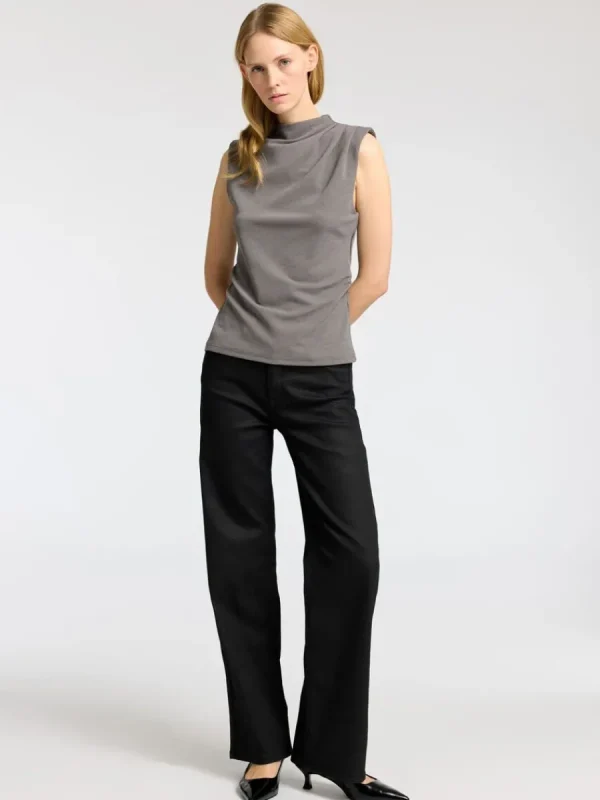SELECTED GLITTER ÄRMLÖS TOPP Grey New