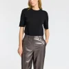 SELECTED GLITTER STICKAD TOPP Black Fashion